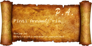 Pinti Annamária névjegykártya